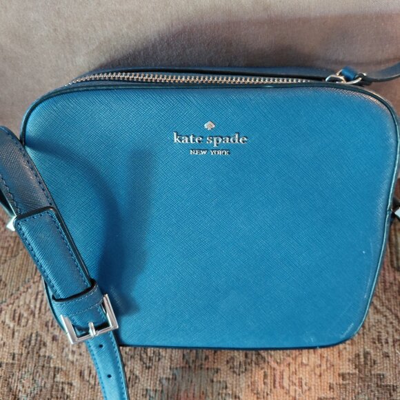 Kate Spade Blue Saffiano Leather Crossbody Bag - Picture 1 of 5
